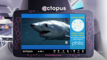 Image for Octopus Uses Shark Week To Promote Philo in Ride Share Cars post